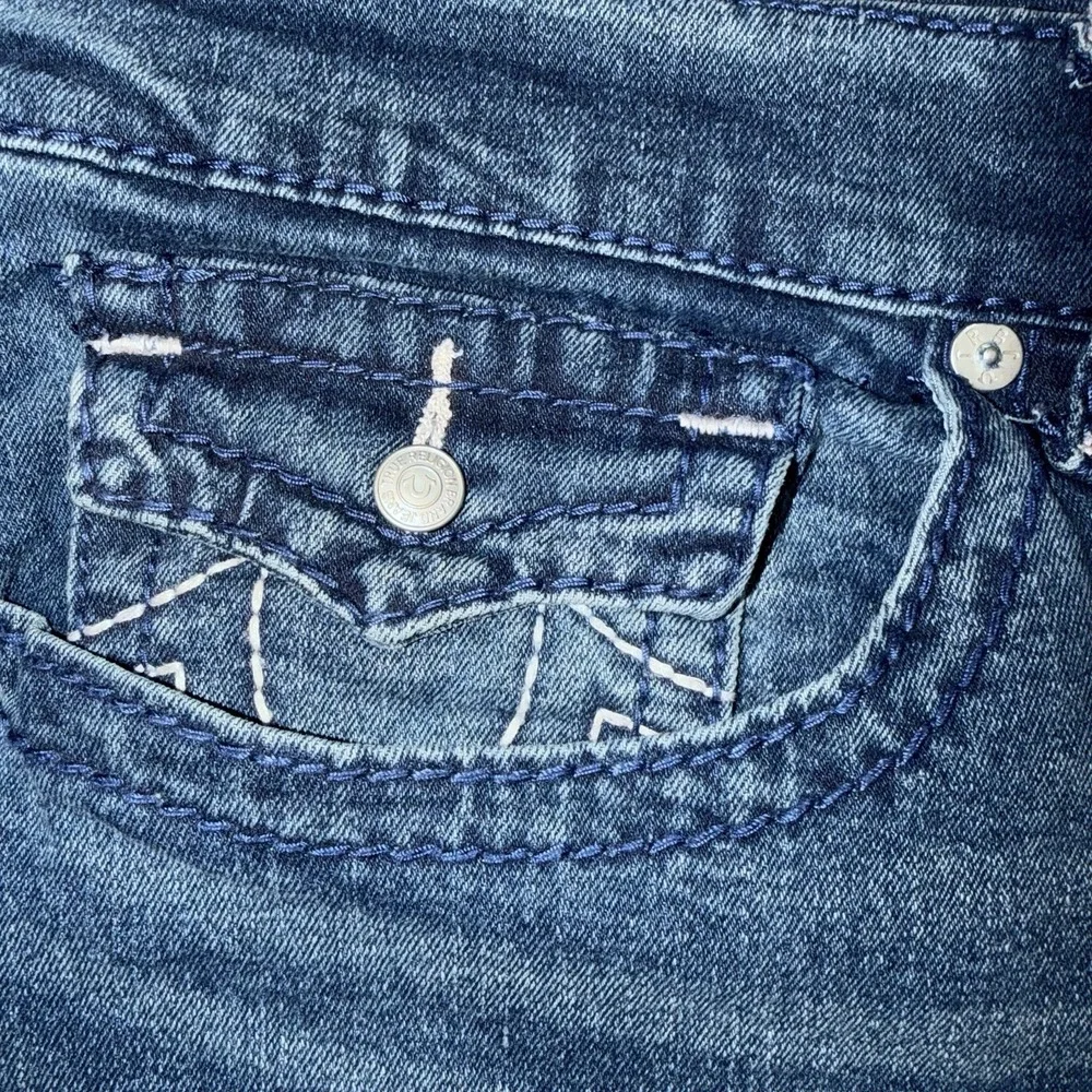 True Religion Geno Jeans Mens 42(44X31) Relaxed Slim Tapered Denim Stretch